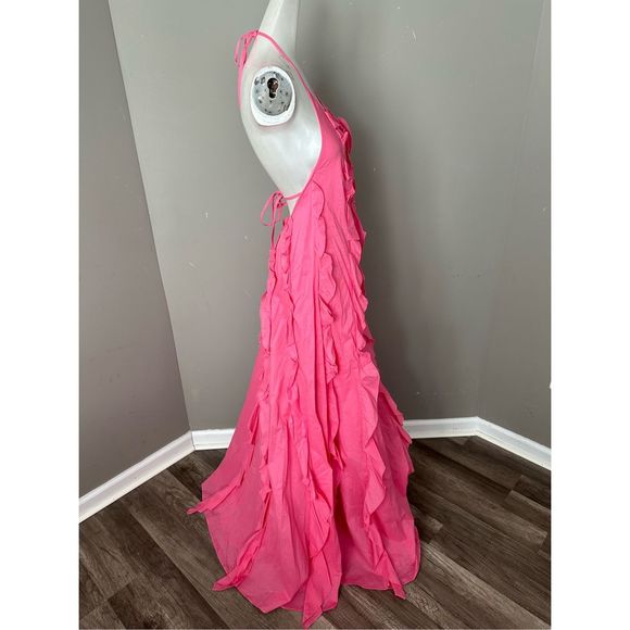 Staud Marika Ruffled Halter Gown - Picture 8 of 10